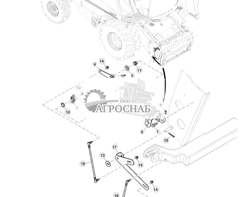 Механические детали, датчик положения наклона жатки, HillMaster™ - ST821919 594.jpg